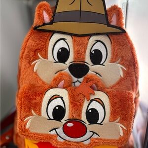 Loungefly Chip 'N Dale Rescue Rangers Plush Cosplay Mini Backpack - Like New